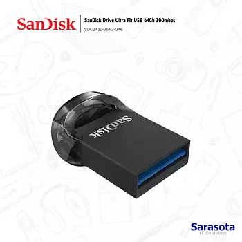 accesorios para electronica - Sandisk memoria USB 3.2 Ultra Fit de 64Gb 300mbps