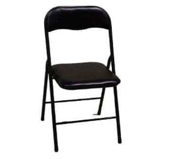 muebles y colchones - SILLA METAL PLEGABLE NEGRA ACORCHADA 11653