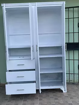 muebles y colchones - Armario ropero moderno en color blanco 