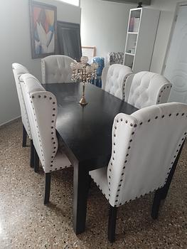 muebles y colchones - Juego de comedor de 6 sillas
