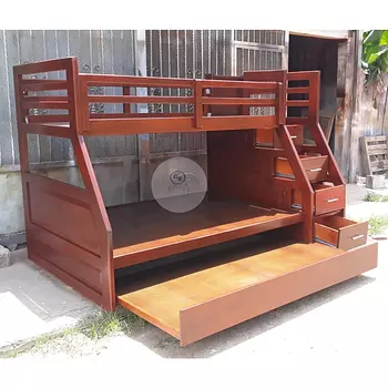 muebles y colchones - Camarote de tres plataforma con gavetas 