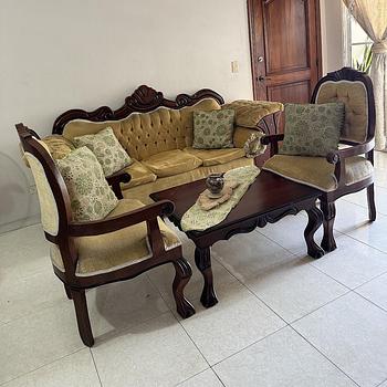 muebles y colchones - Venta de juego de muebles en caoba. 