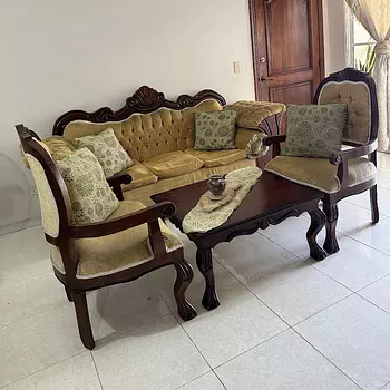 muebles y colchones - Venta de juego de muebles en caoba. 