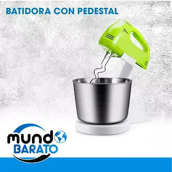 electrodomesticos - Batidora de Mano Inlec con Pedestal 7 velocidades TAZA DE PLASTICO