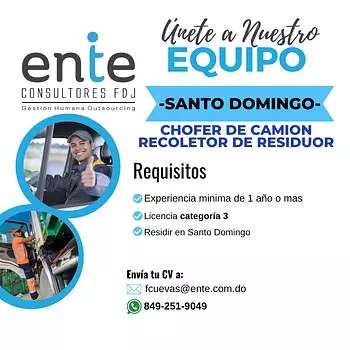 empleos disponibles - CHOFER 