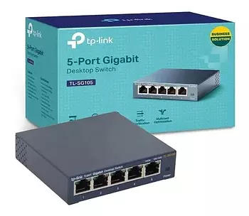 computadoras y laptops - SWITCH 5 PUERTOS /GIGABIT TP-LINK TL-SG105, 10/100/100 MBPS,CARCASA METALICA