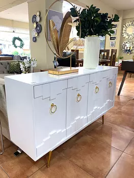 muebles y colchones - Credenza blanca 