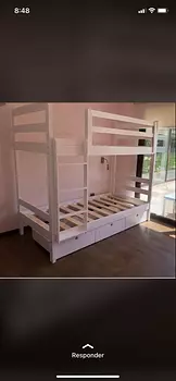 muebles y colchones - Camarote blanco 