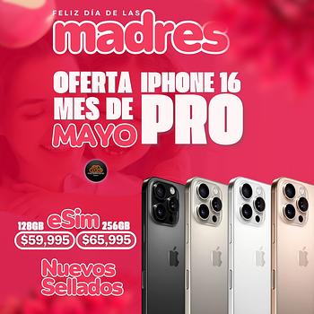 celulares y tabletas - Oferta Para Mamá iPhone 16 Pro factory unlocked con sus cajas selladas 