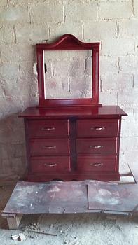 muebles y colchones - Gavetero de seis gavetas color caoba en madera 