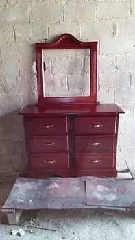 muebles y colchones - Gavetero de seis gavetas color caoba en madera 