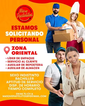 empleos disponibles - Empresa de comida solicita Caja y Servicio al Cliente