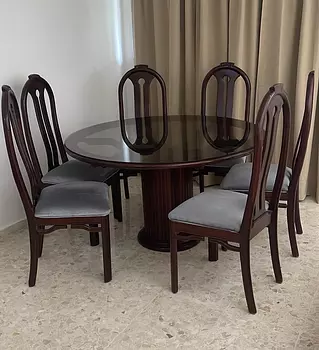 cocina - COMEDOR DE 6 SILLAS EN CAOBA