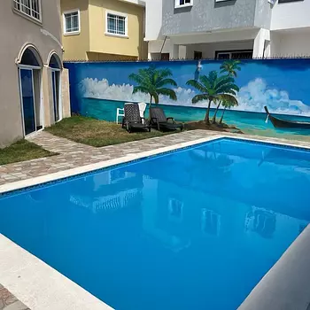 casas vacacionales y villas - Villa Premium con piscina y seguridad