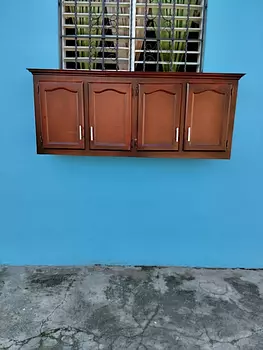 cocina - Gabinete de cuatro puertas en madera para cocina 
