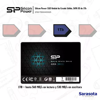 accesorios para electronica - SSD 1Tb Disco Estado Sólido marca Silicon Power 