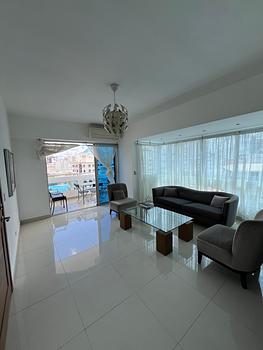apartamentos - Alquiló amueblado en naco piso alto dos hab 2.5 ba