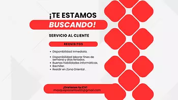 empleos disponibles - Solicita Servicio al cliente y ventas por whatsapp