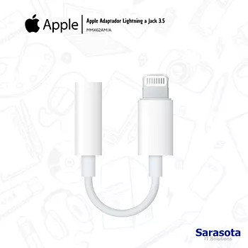 accesorios para electronica -  Adaptador Lightning a Jack 3.5mm Apple MMX62AM/A