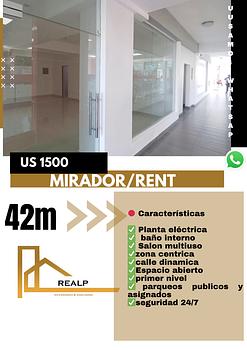oficinas y locales comerciales - Alquiler local céntrico en el Mirador 