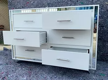 muebles y colchones - Gavetero de seis gavetas en color blanco 