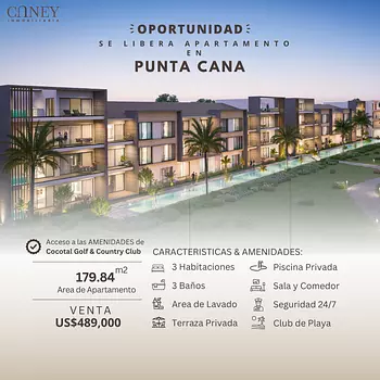 casas vacacionales y villas - Apartamento de OPORTUNIDAD en Cocotal Golf Club