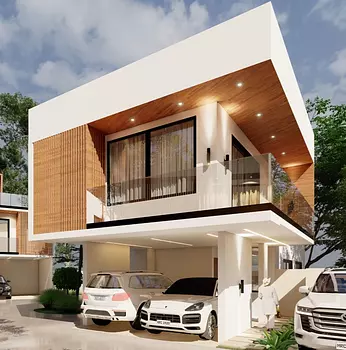 casas - Proyecto de casa en venta en Arroyo Hondo Viejo con 4 parqueos y patio