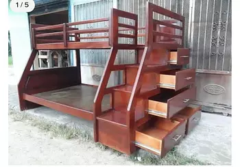 muebles y colchones - Camarote full en madera 