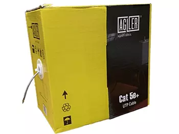 otros electronicos - ROLLO DE CABLE UTP AGILER, 1000 PIES, CAT-5E, CCA, CERTIFICADO, 24 AWG/4P AZUL