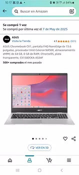 computadoras y laptops - vendo asus chromebook nueva en su caja