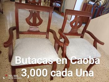muebles y colchones - Vendo butacas en Caoba , están como nuevas 