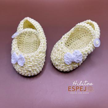 ropa y zapatos - Zapatitos de bebés tejidos a crochet- Primera puesta.