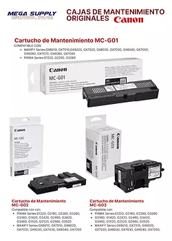 impresoras y scanners - CAJA DE MANTENIMIENTO CANON  en todos los modelos 