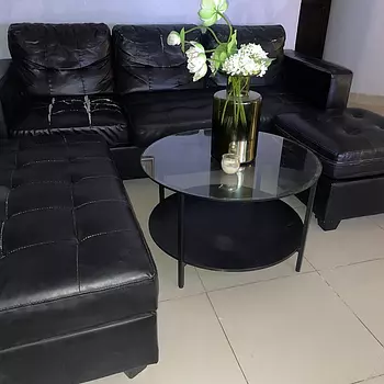 muebles y colchones - mueble en L en buen estado, se vende con todo y mesa