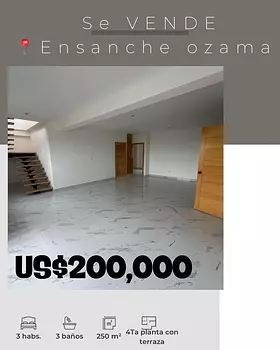 penthouses - Penthouse de 3 habitaciones con Terraza Ensanche ozama No ascensor 