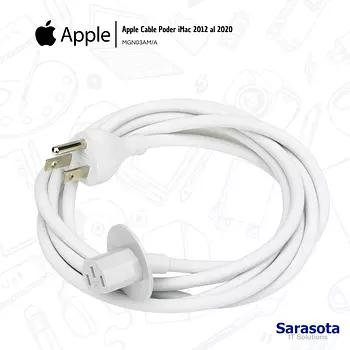 accesorios para electronica - Apple Cable de poder blanco para iMac