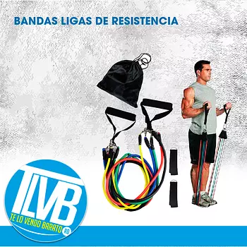 deportes - Juego Kit de bandas Elasticas de resistencia ejercicio Yoga Pilates Gym Ligas