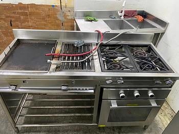 equipos profesionales - Cocina industrial: Estufa, horno y plancha