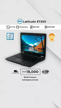 computadoras y laptops - LAPTOP DELL 7250 I7 