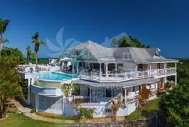 casas vacacionales y villas - VILLA MODERNA CON VISTA AL MAR, PISCINA Y BONGALÓS - AMUEBLADA