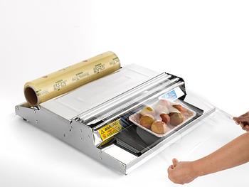 equipos profesionales - Rapeadora (Empacadora) de papel film para envolver alimentos