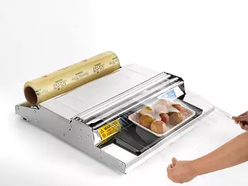 equipos profesionales - Rapeadora (Empacadora) de papel film para envolver alimentos