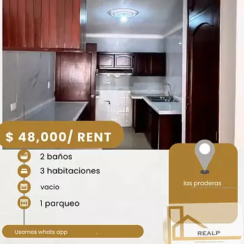 apartamentos - hermoso apartamento en las praderas 