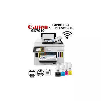 impresoras y scanners - MULTIFUNCIONAL CANON MAXIFY  GX7010 ,BOTELLA DE TINTA 