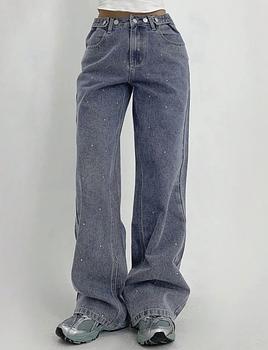ropa para mujer - Jeans rectos con brillos DAZY SHEIN – Talla L – NUEVOS