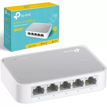 computadoras y laptops - SWITCH 5 PUERTOS TP-LINK TL-SF1005D,  5 PUERTOS 10/100MBPS