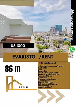 apartamentos - Apartamento amoblado Evaristo