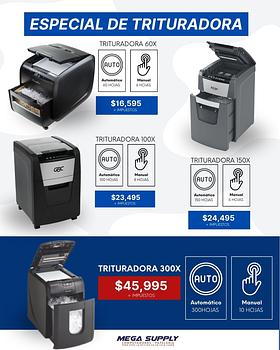 impresoras y scanners - TRITURADORA DE ALTO VOLUMEN Y CALIDAD GBC 