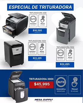 impresoras y scanners - TRITURADORA DE ALTO VOLUMEN Y CALIDAD GBC 