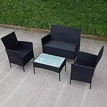 muebles y colchones - SET DE MUEBLES DE JARDIN SET RATTAN